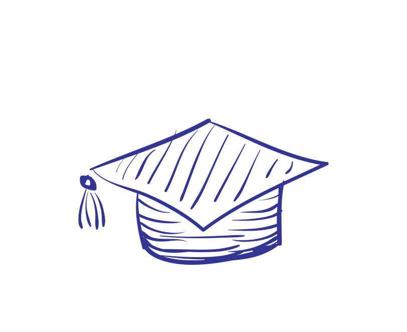 Illustration d'un chapeau de remise de diplôme